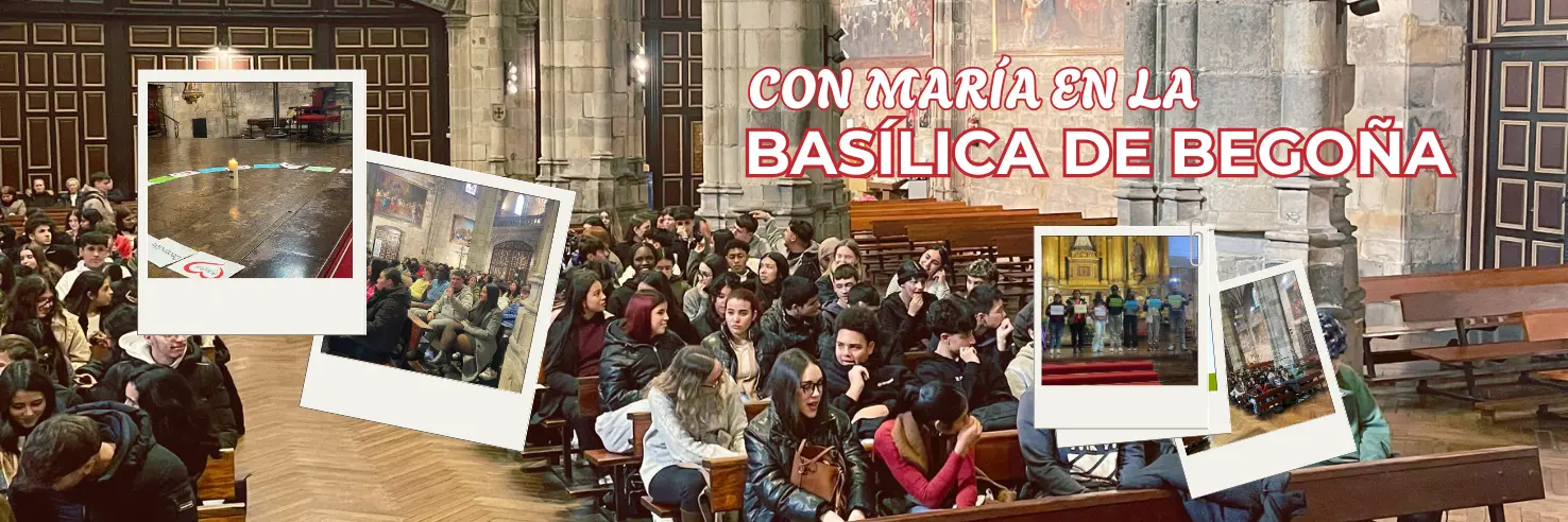 Los jóvenes de Artagan con la Amatxu de Begoña