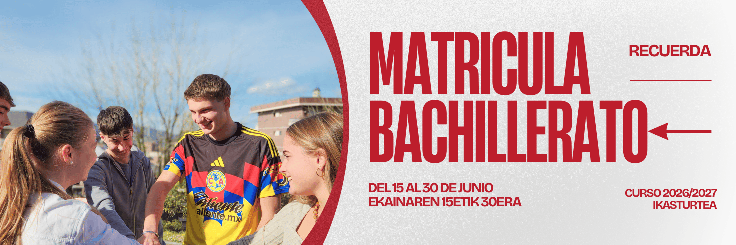 Matrícula de Bachillerato 2026-2027